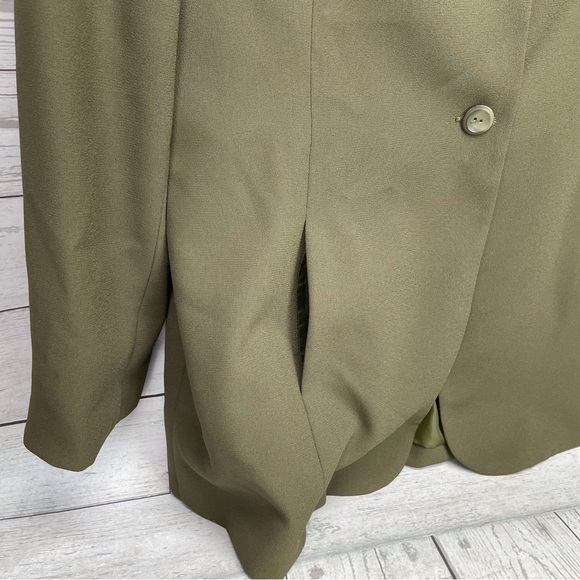 🍁 New Crepe Karen Scott Lined Blazer Slit Pockets Jacket Coat sz 18 - Picture 4 of 7